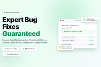 fix react native bugs, xcode build errors and update expo sdk