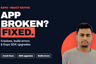 fix react native and expo app bugs, crashes and upgrade expo sdk
