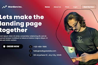 design and develop a clean landing page
