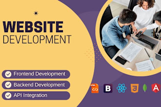 build, rebuild website development and design as full stack developer
