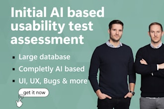 do a first usability test based on artificial intelligence