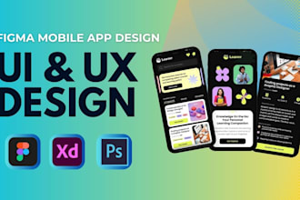 do UI UX mobile app design and prototype in figma