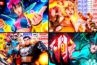 design eye catching marvel rivals thumbnail