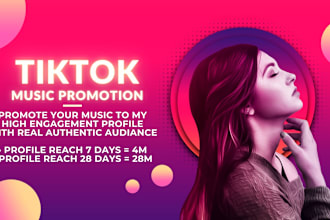 promote your song, music or brand on my 181k tiktok account