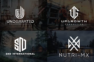 create modern minimalist and luxury logo design with brand identity