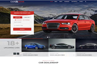 car dealer website, auto repair website car spare parts vehicle rental website