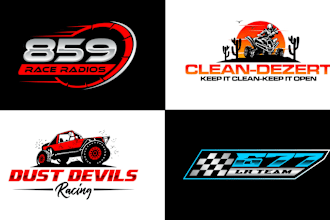 do motorsports car bike racing team or club logo design