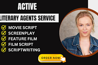 find top active literary agents for your movie script, feature film, film script