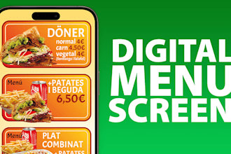 create professional digital menu, food menu designs, and menu boards