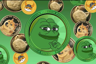 design standard meme coin website token design landing page