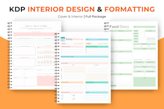 custom journal design, printable planner templates, calendar or workbook