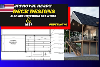 design city permit blueprint deck and framing plan