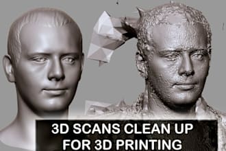 do 3d model clean up, , scan clean up, reverse , SEM to cad