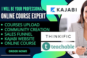 do teachable, thinkific, kajabi online course, kajabi website sales funnel