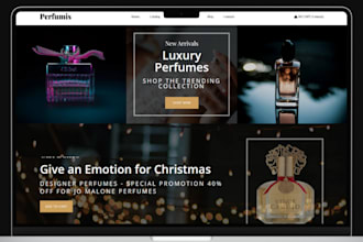 design profitable perfume shopify store cologne website dropshipping store