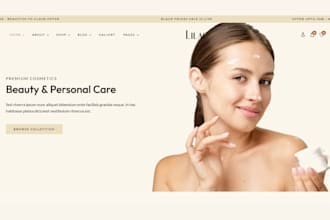 profitable face care shopify website spa store massage skin care website