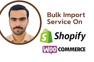 do bulk import and upload products on shopify and wocommerce