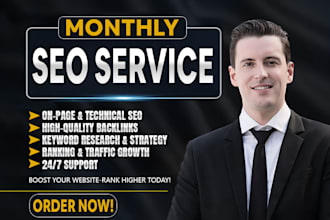 provide monthly SEO services for chauffeur, limo and taxi booking website