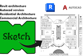 be your architect, draftsman in revit architecture, autocade for residential