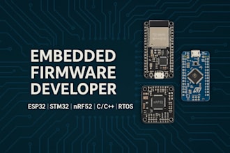 create custom embedded firmware for iot using stm32, esp32, arduino