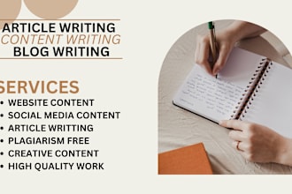 write  professional article or blog content for your website