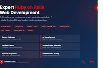 expert ruby on rails developer for your web application needs