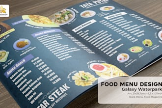 design food menu, food poster, restaurant menu or flyer