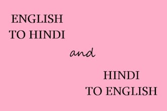 do hindi to english and english to hindi translation