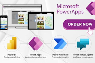 develop powerapps, canvas apps, ms team app, power automate for your business