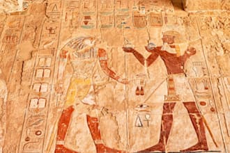 transcribe, inscribe, decode and translate hieroglyphics