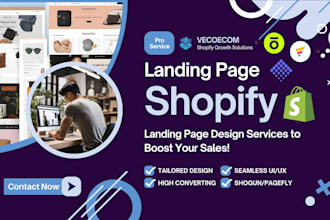 design and build converting shopify landing page