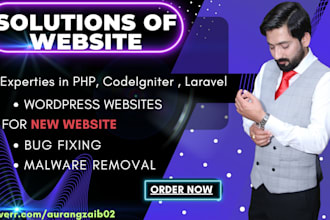 build your custom website in PHP using laravel or codeigniter
