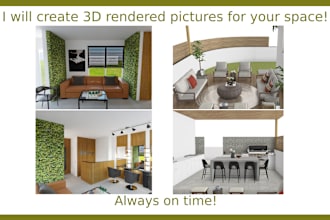 do 3d render pictures using floorplanner