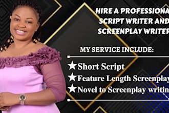 write compelling movie script and screenplay content writing film script