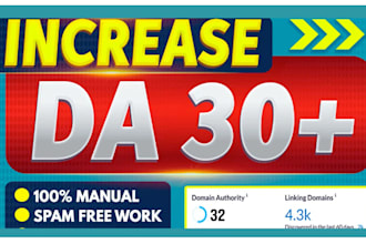 increase domain authority 30 plus in 8 days