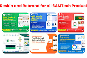 reskin and setup codecanyon scripts, 6ammart, 6vally, stackfood, demandium
