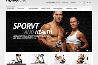 build health and fitness gym workout sport website health fitness shopify store