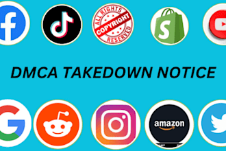 send dmca takedown notice to google,reddit,tiktok,instagram,fb,