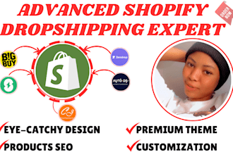 build create shopify dropshipping store website development via bigbuy autods