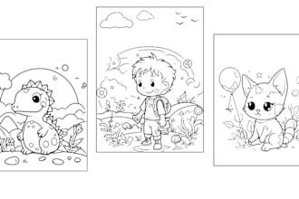 draw coloring book pages for kids and toddlers