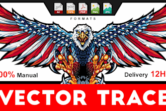 vector tracing,  replicate,  logo to vector, image to vector