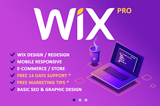 create a landing page and wix design or redesign website