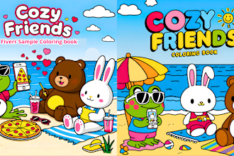 create cozy friends coloring book for adults and teen with coco wyo style