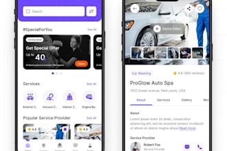 develop car wash app, taxi booking app, car rental app, car wash website,
