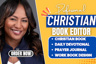 copy edit format christian book devotionals, prayer journal, workbook design kdp