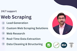 do python web scraping, automation and data extraction