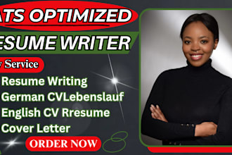 create an ats optimized german lebenslauf or english resume, and cover letter