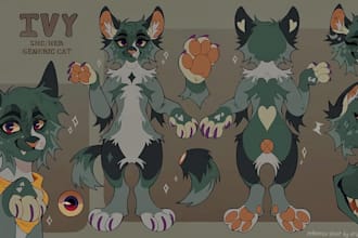draw fursona ref sheet furry reference sheet anthro ref sheet furry oc ref sheet