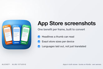 design app store and google play screenshots with headlines that sell