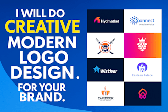 do creative modern logo design for your brand